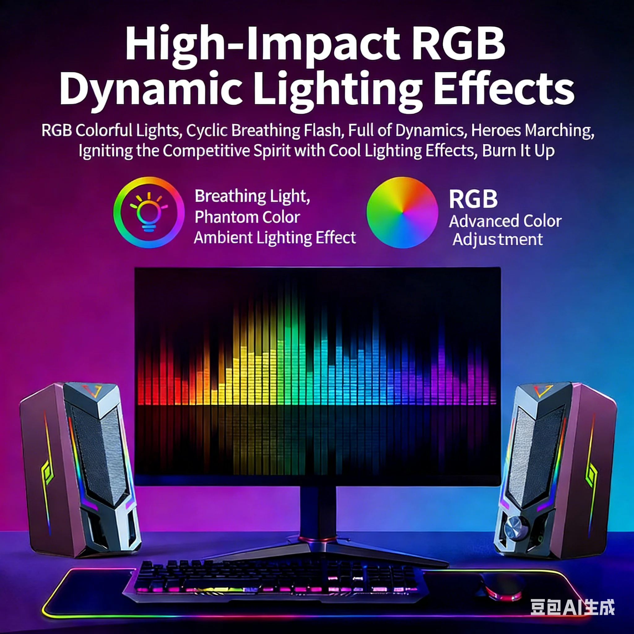 Desktop RGB Gaming Speakers Bl - Pc Gaming Apple ulasan dan harga
