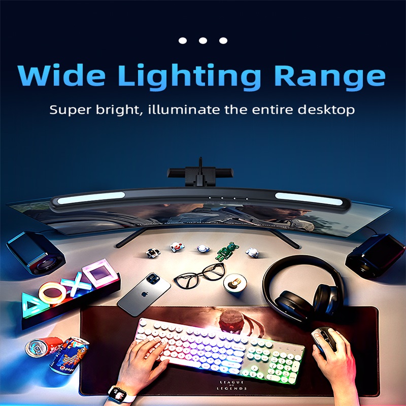 Curved LED Monitor Light Bar R - No Rgb Gaming Pc ulasan dan harga