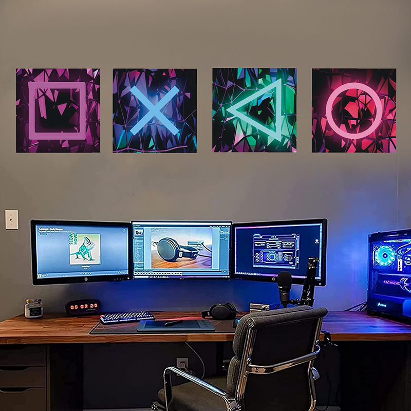4PCS Kids Gaming Room Game Wal - Pc Gaming Quotes ulasan dan harga