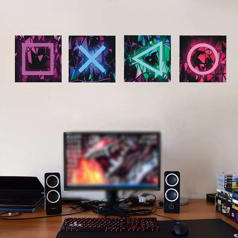 4PCS Kids Gaming Room Game Wal - Pc Gaming Quotes ulasan dan harga