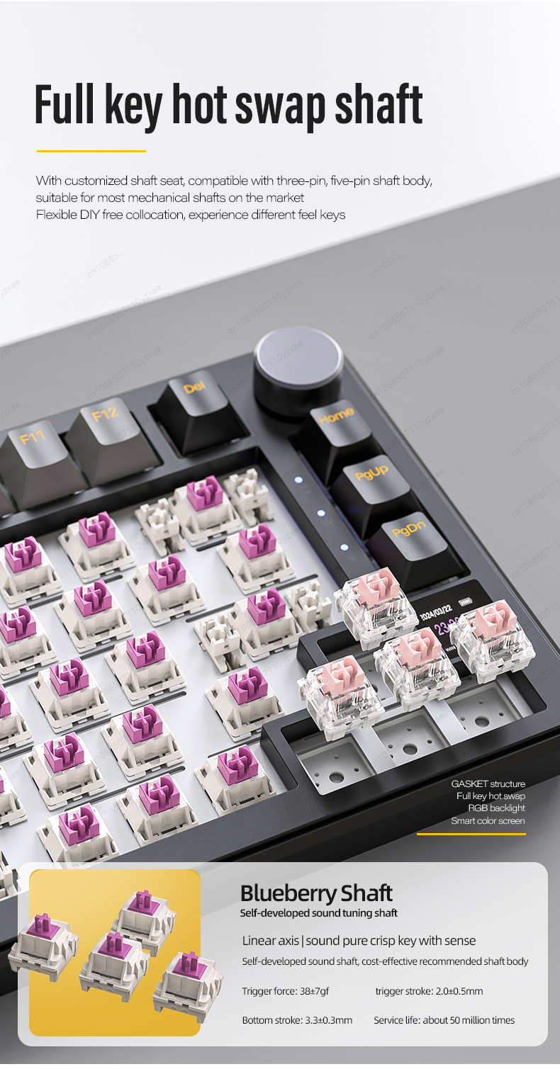 2024 New AL66 Mechanical Keybo - No Rgb Gaming Pc ulasan dan harga