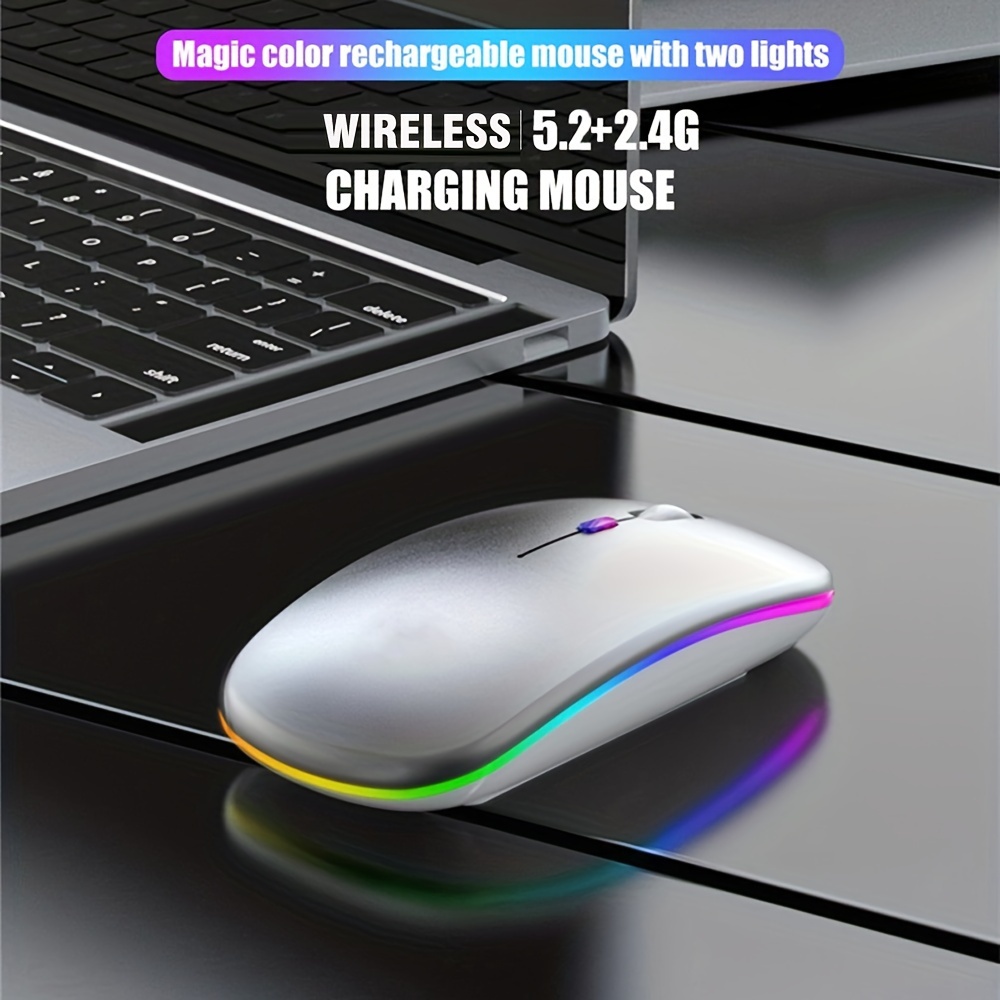Wireless Mouse RGB Rechargeabl - No Rgb Gaming Pc ulasan dan harga