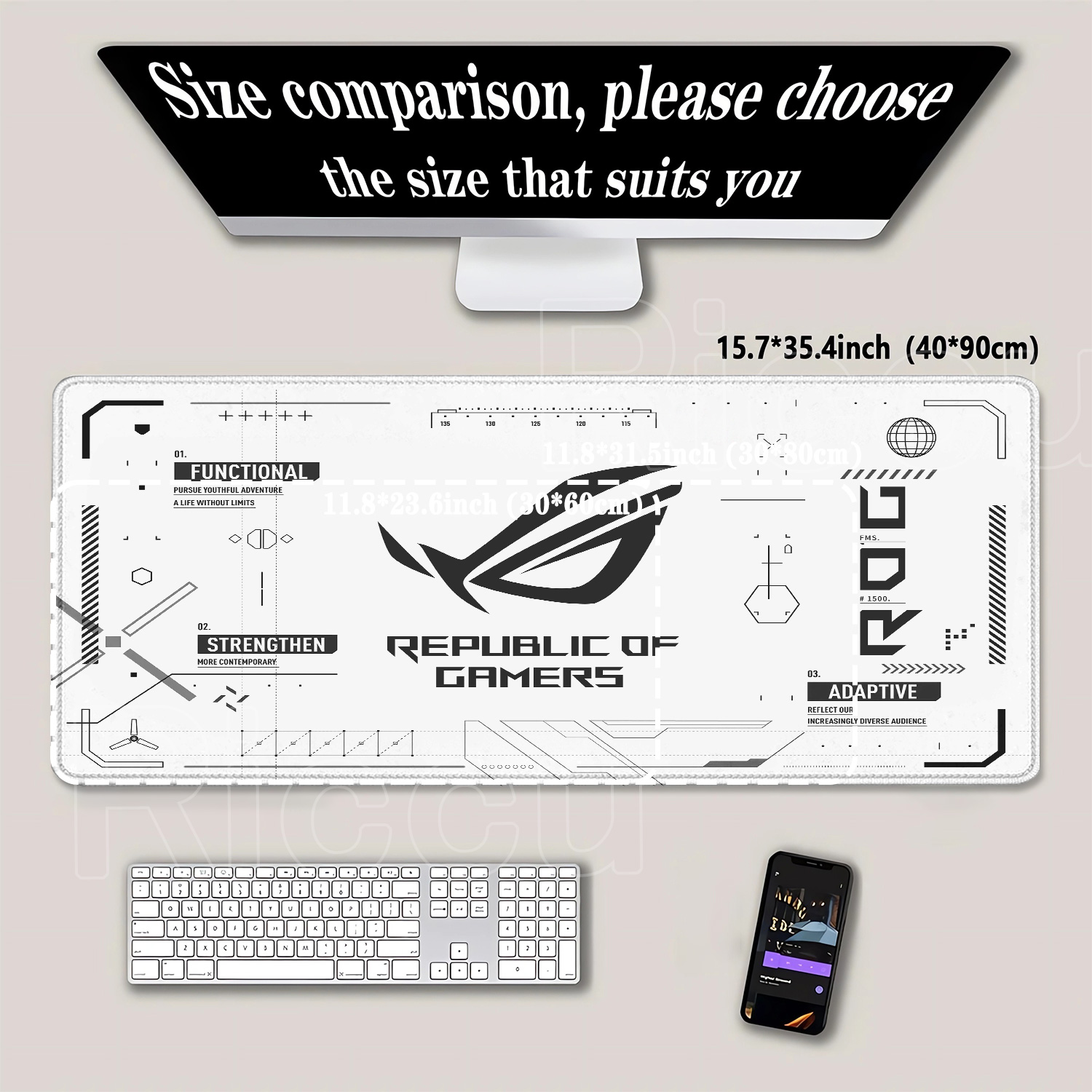 R-ROG Large Gaming Mouse Pad A - Pc Gaming Asus ulasan dan harga
