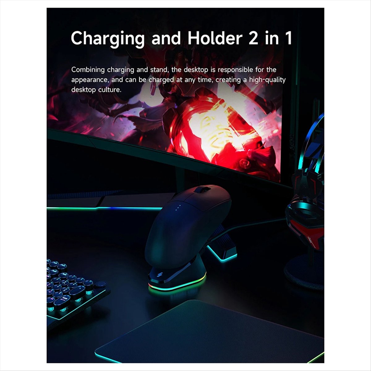 doyme Mouse Charger Stand for  - Logitech Mouse G Pro X Superlight ulasan dan harga
